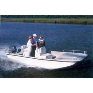 Bay Style Center Console Boat Cover   Trailerite Hot Shot Material 18 
