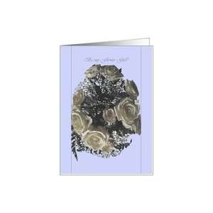  Wedding, Invitation to be Flower Girl, White Roses Bouquet 