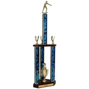    Quick Ship Two Tier 3 Column Boxing Trophies