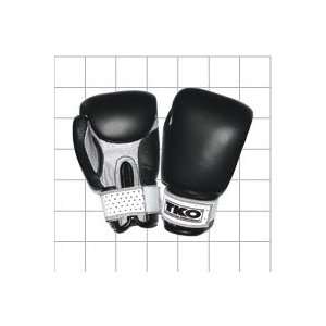    Black and White Leather/Mesh Boxing Gloves, OSFA