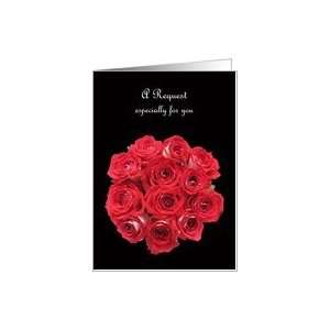   You Be My Bridesmaid Invitations Cards    Gorgeous Bridal Bouquet Card
