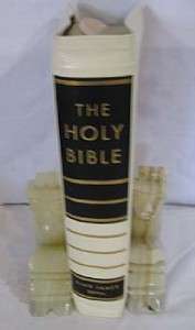 GORGEOUS Vintage Leather Family Holy Bible 1950 KJV LARGE  