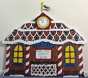 Gingerbread Train Station Christmas Yard Art Decoration  