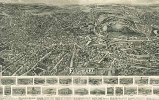   VINTAGE, PANORAMIC MAPS OF CITIES AND TOWNS IN MASSACHUSETTS ON CD