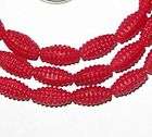 VINTAGE RED CZECH CORN ON A COB GLASS TRADE BEADS