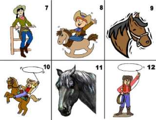 60 COWBOY COWGIRL BIRTHDAY PARTY CANDY WRAPPERS FAVORS  