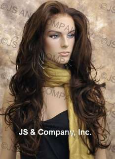 Hi Heat LACE FRONT WIG Long Wavy Auburn with Strawberry Blonde Mix 