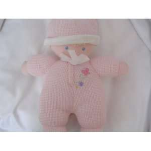  Baby Doll Pink Plush Rattle Toy 10 Collectible 