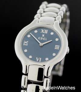 Ebel Beluga Ladies Diamond Quartz Watch 9157421 $2530 Retail MINT 