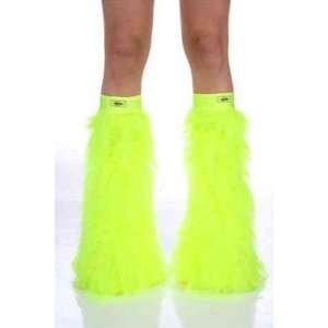   Yellow Faux Fur Fuzzy Furry Legwarmers Boot Covers: Everything Else