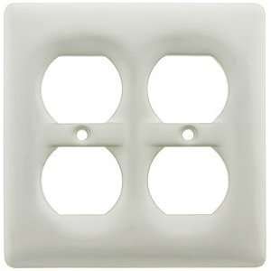 Porcelain Electric Plates. White Porcelain Double Duplex Cover Plate