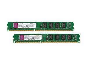   (PC3 10600) Dual Channel Kit Desktop Memory Model KVR1333D3N9K2/2G
