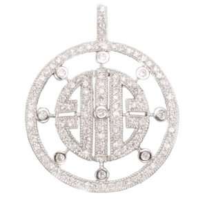    Designer Inspired Elegant C.Z. (.925) S/S Circle Pendants Jewelry