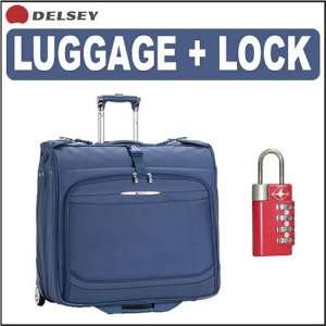 com Delsey Helium Pilot Wardrobe (Blue) + Wordlock 4 Dial TSA Luggage 