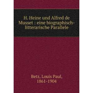  H. Heine und Alfred de Musset  eine biographisch 