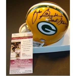 Bart Starr Thurston +1 SIGNED Packers Mini Helmet JSA