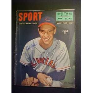 Bob Feller Cleveland Indians Autographed June 1947 Sport Magazine
