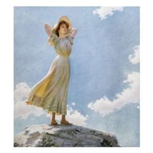   the Top of a Mountain by Charles Courtney Curran Giclee Poster Print