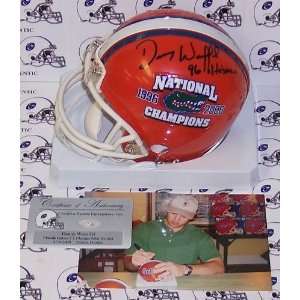 Danny Wuerffel   Riddell   Autographed Mini Helmet   Florida Gators 2x 