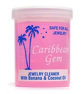 Caribbean Gem Banana & Coconut Oil Jewelry Cleaner 8 Oz Jar ~ Safe for 