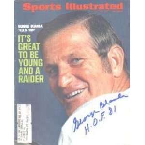  Autographed George Blanda Picture   Sports Illustrated 