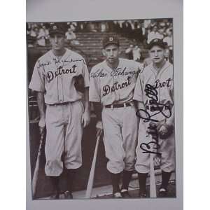 Hank Greenberg, Charlie Gehringer & Bill Rogell Detroit Tigers 
