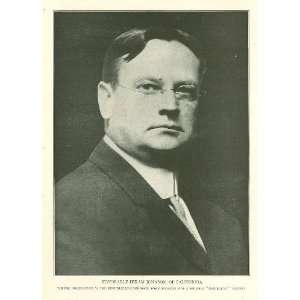  1910 Print Hiram Johnson California Governor: Everything 