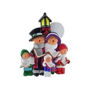   Family of 5 Personalized Christmas Holiday ornament 