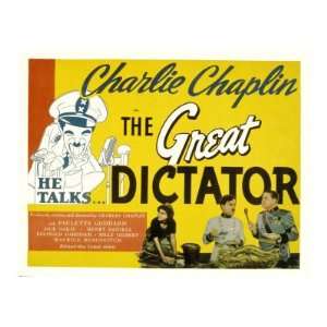   Goddard, Charles Chaplin, Jack Oakie, 1940 Premium Poster Print, 12x16