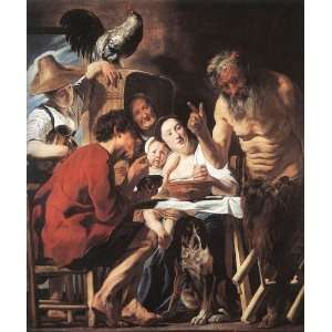 Hand Made Oil Reproduction   Jacob Jordaens   24 x 28 inches   Satyr 