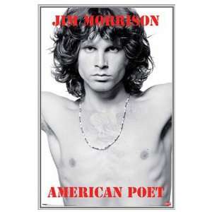 Jim Morrison Framed Poster   American Poet   Quality Silver Metal 