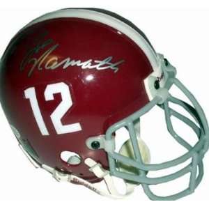 Joe Namath Autographed Mini Helmet   ALABAMA