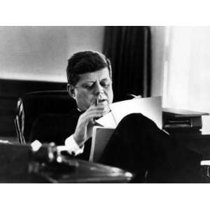 John F. Kennedy, in His Office in the White House, Washington D.C 