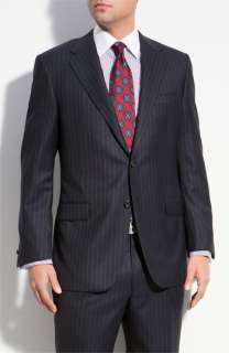 Hickey Freeman Addison A Series Pinstripe Wool Suit  