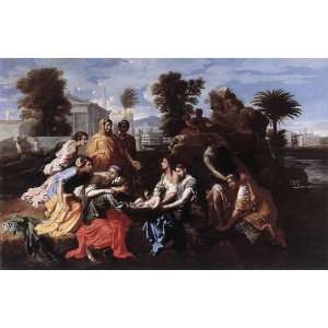 FRAMED oil paintings   Nicolas Poussin   32 x 20 inches   The Finding 
