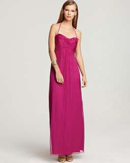 Amsale Ruffle Front Gown  