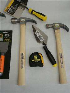 NEW 7 PIECE TOOL LOT  STANLEY  3 ESTWING HAMMERS MADE IN USA  FREE 