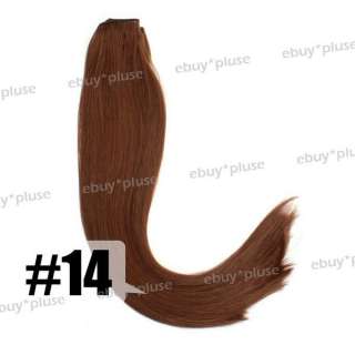 Remy 100% Human Hair Straight Weaving Weft Extensions 16 18 20 22 