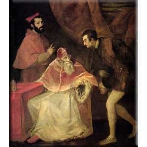  Pope Paul III and nephews 14x16 Streched Canvas Art by 