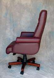 Genuine Leather Burgundy Executive Office Chair  