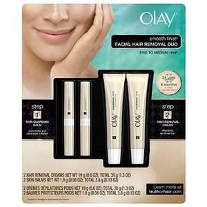 Olay Smooth Finish Facial Hair Removal Kit Skin Guarding Balm Up to 24 