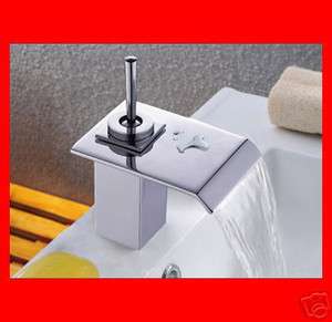   Brass Single Hole Lavatory Waterfall Faucet Mixer Tap BLF004  