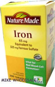 IRON 65 mg,325 mg Ferrous Sulfate for Iron deficiency 031604012212 
