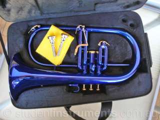 Pro BLUE Sterling Bb FLUGEL HORN   With Case   NEW   Warranty  