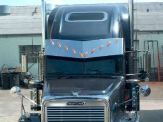 FREIGHTLINER CONDO, CLASSIC XL, FLD STAINLESS 17 DROP VISOR W/ LIGHTS 