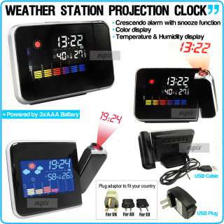 features projection time function color display led backlight 