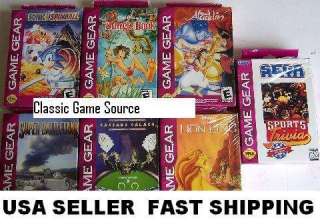 LOT NEW Sega Game Gear Games Aladdin,Jungle Book ,Sonic,Lion King 