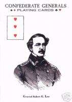 Confederate Generals Civil War Playing Cards  