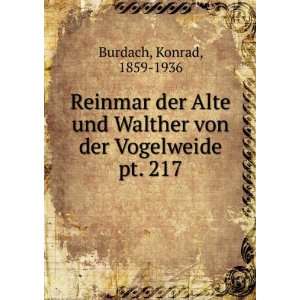  Reinmar der Alte und Walther von der Vogelweide. pt. 217 
