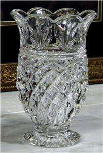 HURRICANE Footed Candle Holder LEADED CRYSTAL GLASS BOHEMIA NEW w 